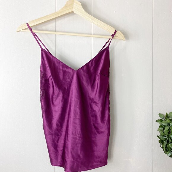 Victoria's Secret Tops - Victoria's Secret Burgundy Lace Tank Top Size Small